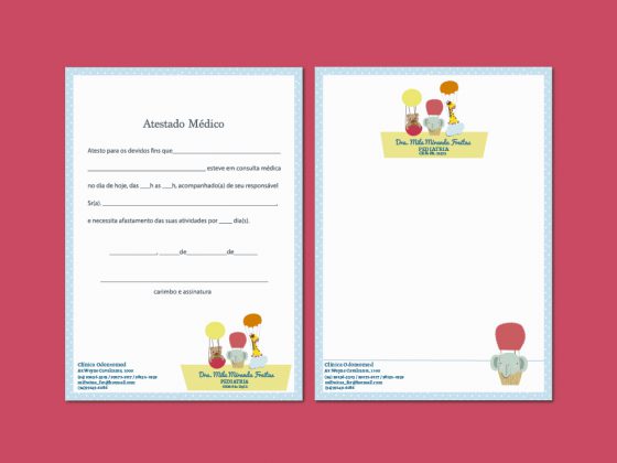 papelaria personalizada para pediatras