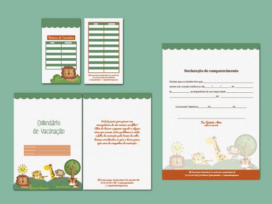 papelaria pediatra - identidade visual - pediatras