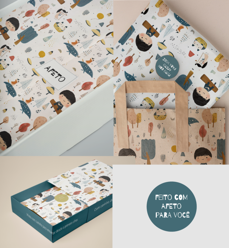 design estampas infantis para embalagens e sacolas